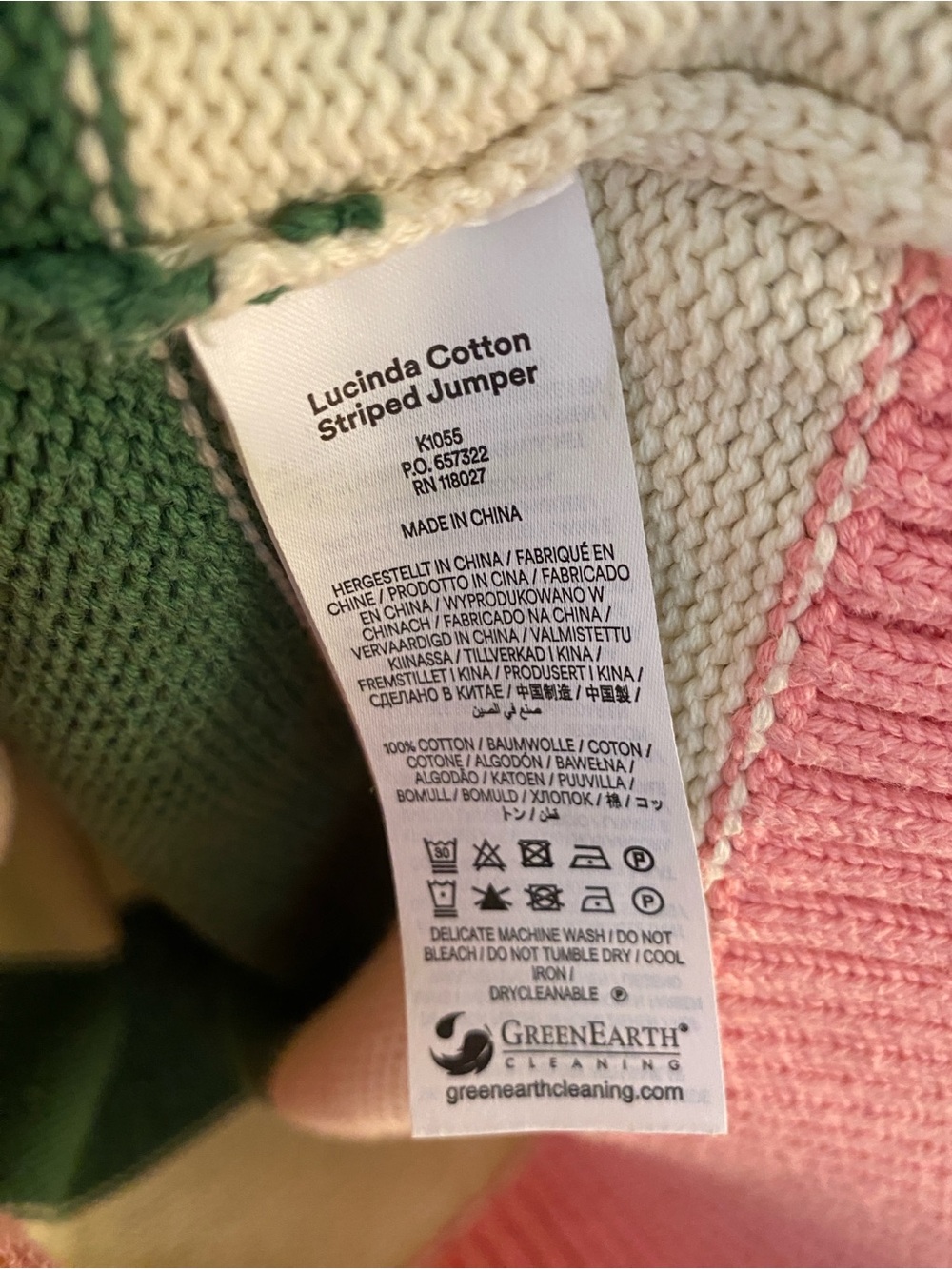 Boden Lucinda Cotton Striped Sweater size Medium - Picture 5 of 5